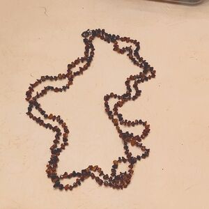 Necklace long one strand Tigers Eye